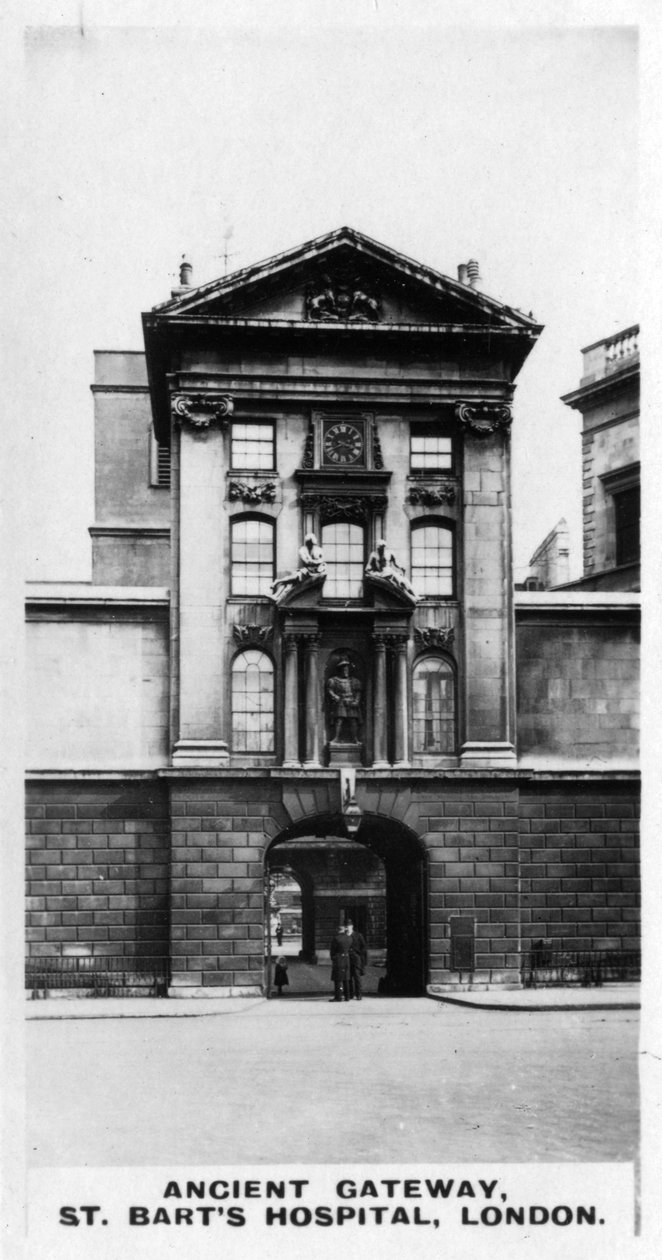 Ancient Gateway, St Barts Hospital, London, ca 1920-tallet av Unbekannt