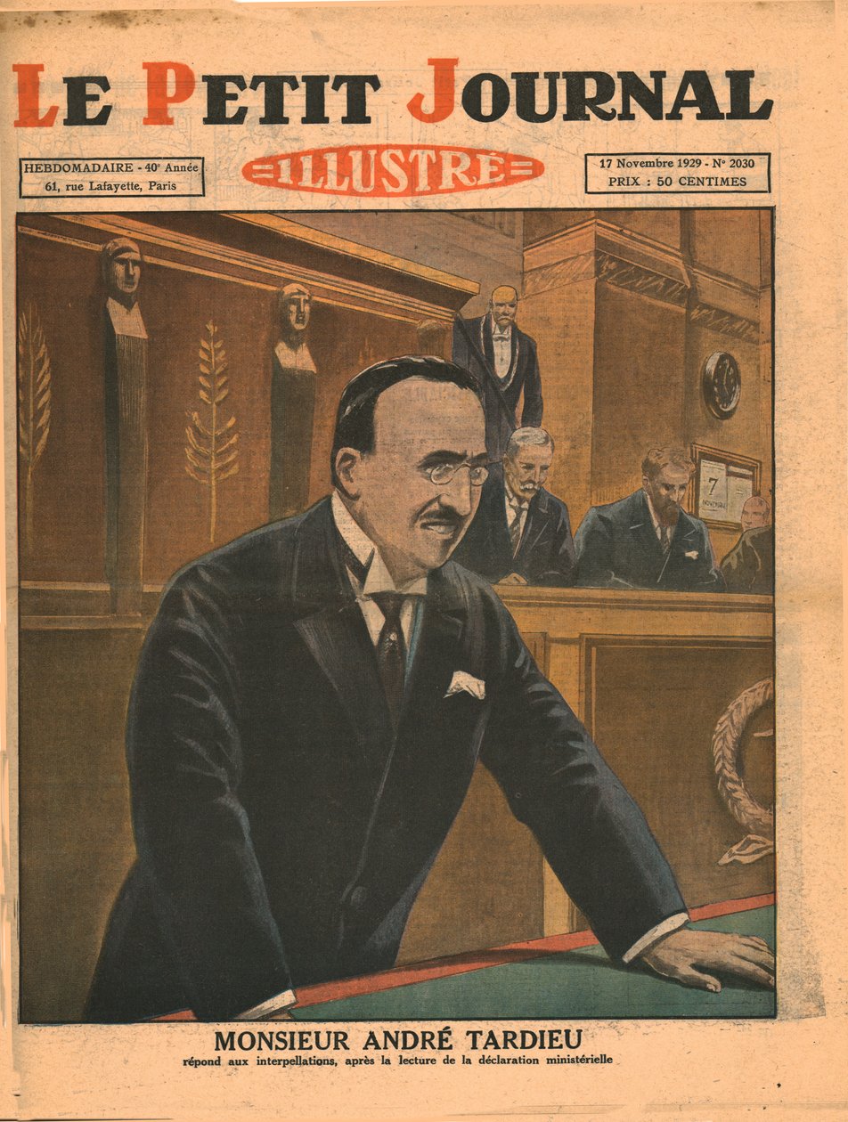 André Tardieu svarer på spørsmål, 1929. av Unbekannt