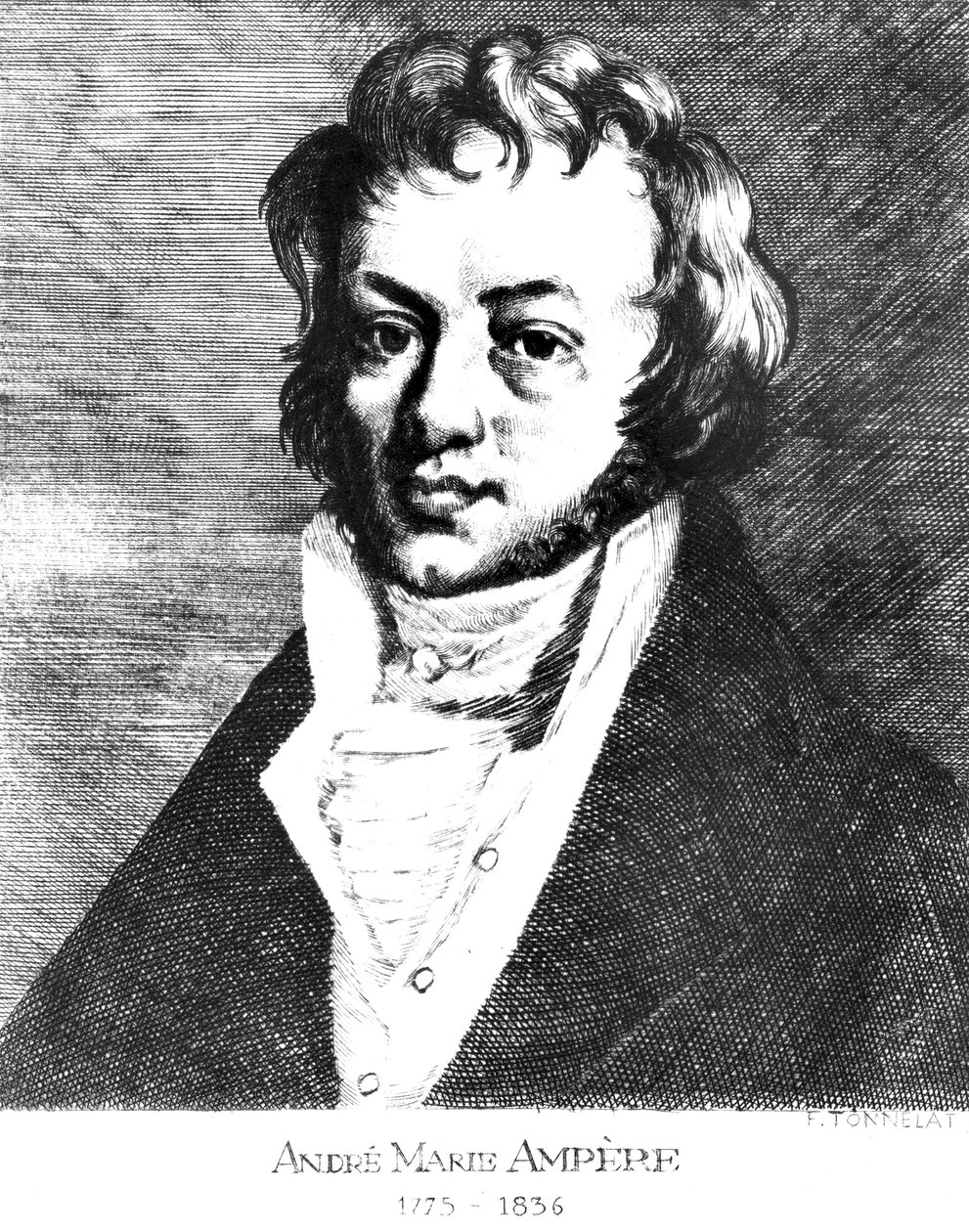 Andre-Marie Ampere , fransk fysiker og matematiker, ca 1810 av Unbekannt