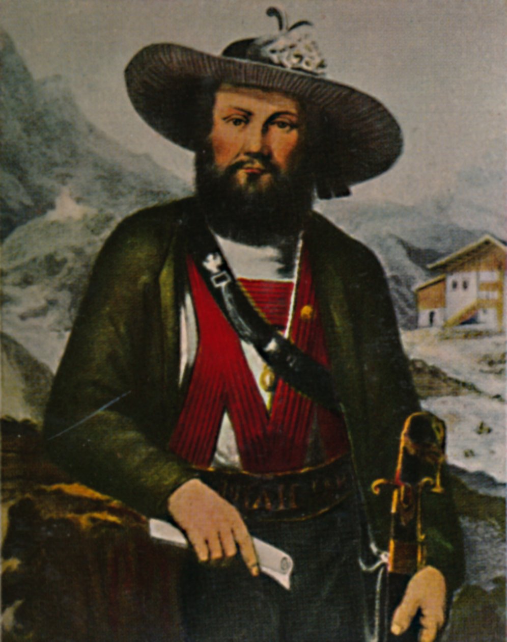 Andreas Hofer 1767-1810. - Maleri av Blass, 1934. av Unbekannt
