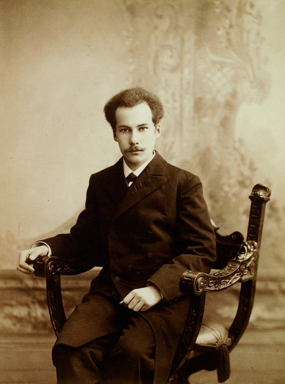 Andrei Bely , russisk romanforfatter og poet, 1904 av Unbekannt
