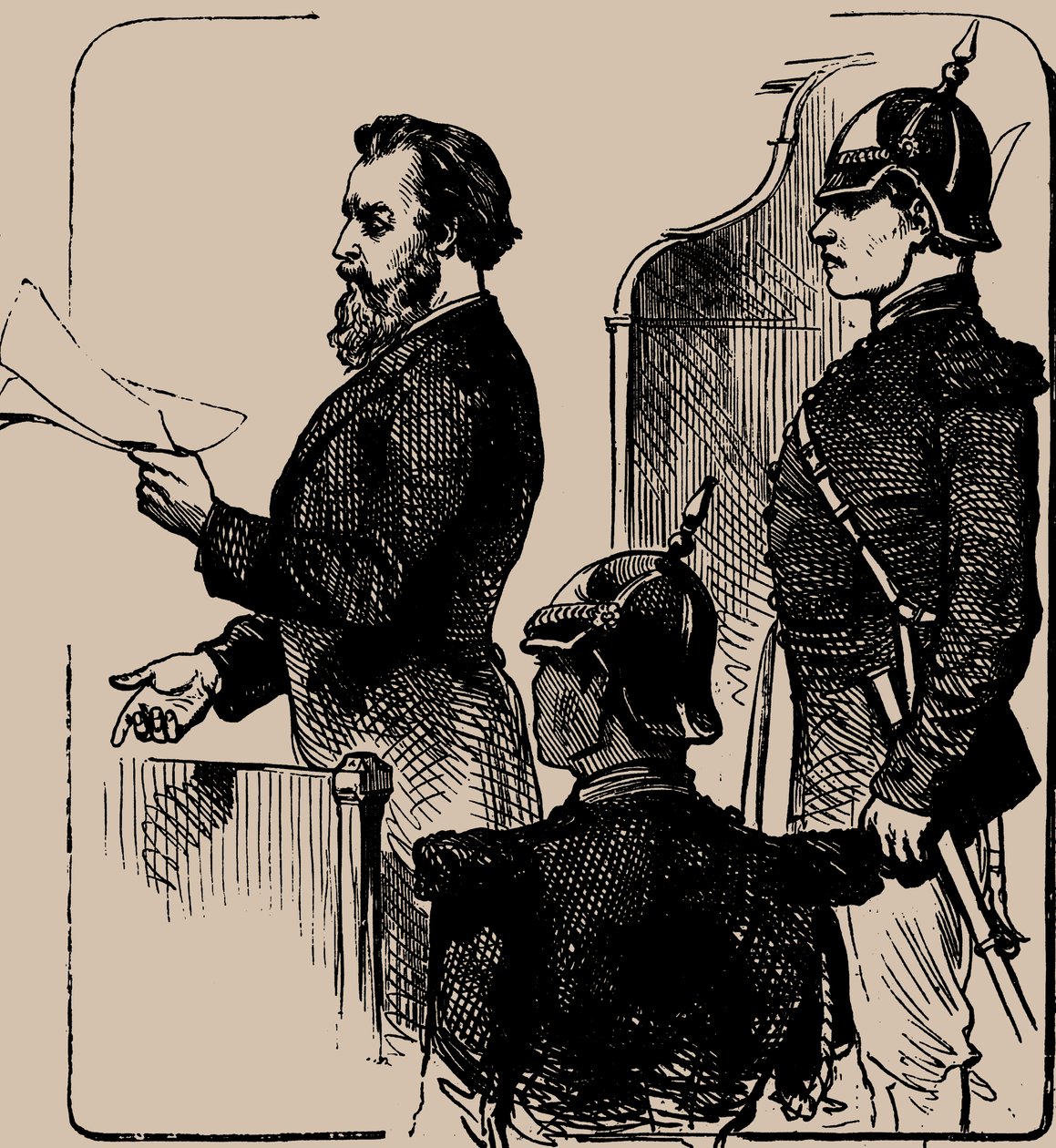 Andrei Zhelyabov for retten, 1881. av Unbekannt