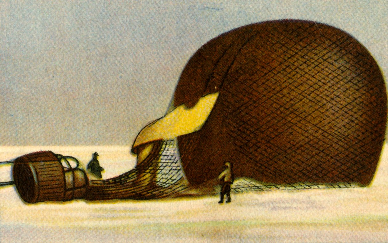 Andrées arktiske ballong etter krasjet, 1897, 1932. av Unbekannt