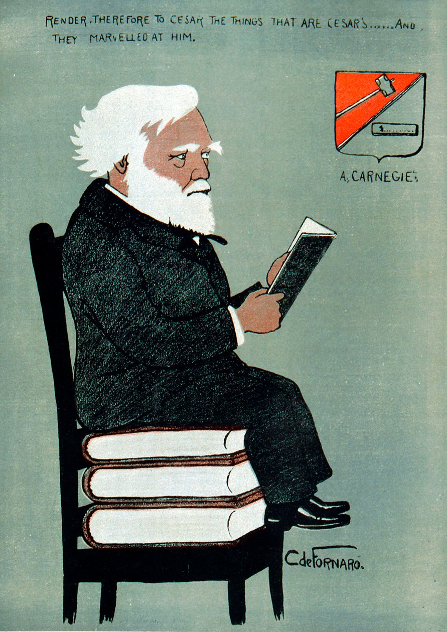 Andrew Carnegie 1835-1918, skotsk-amerikansk industrimann og filantrop av Unbekannt
