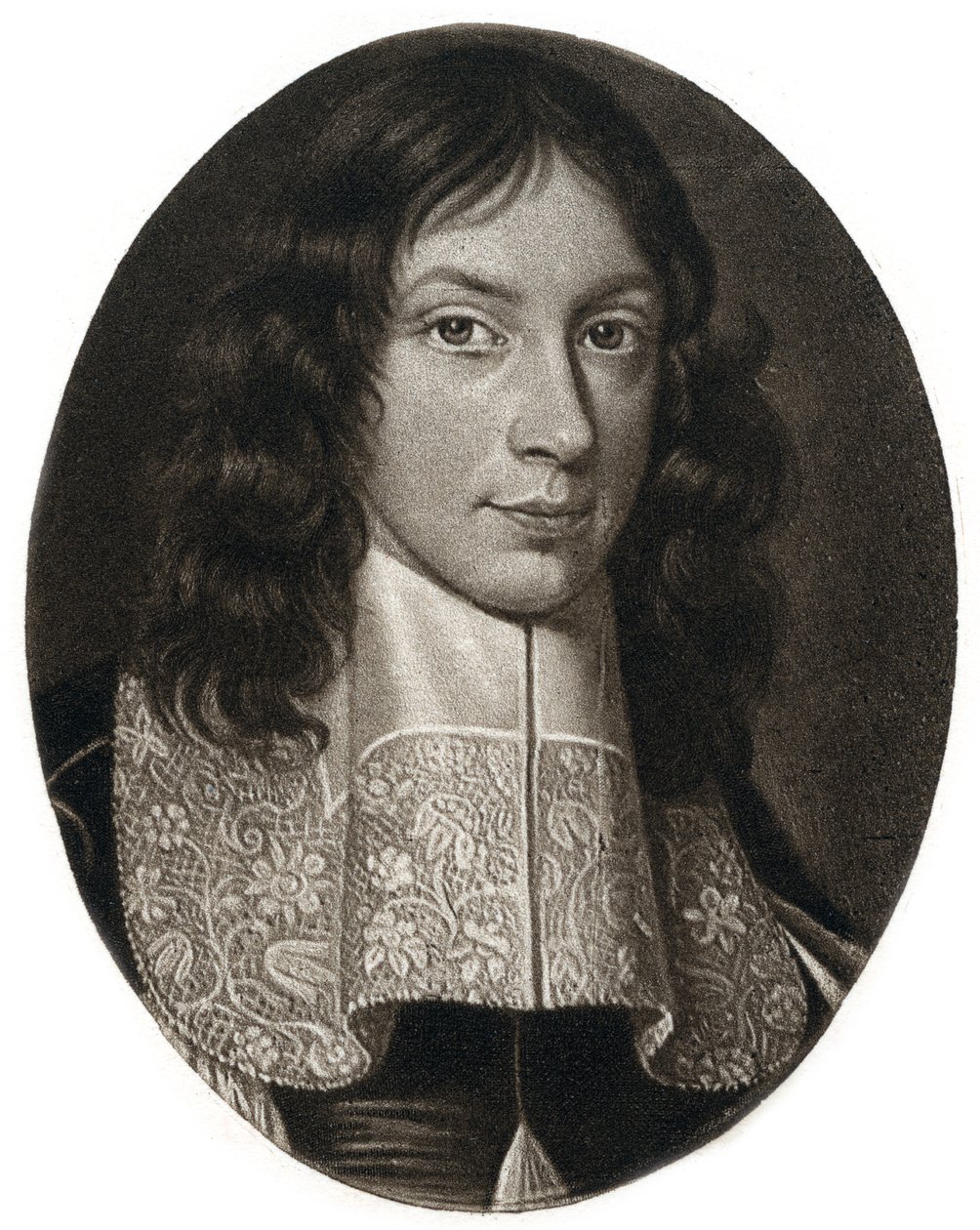 Andrew Marvell , engelsk metafysisk poet, 1600-tallet, 1899 av Unbekannt
