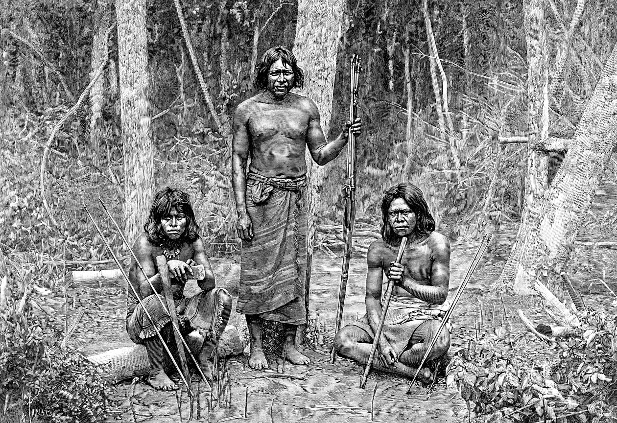 Angaite-indianere, Nord-Chaco, Paraguay, 1895 av Unbekannt