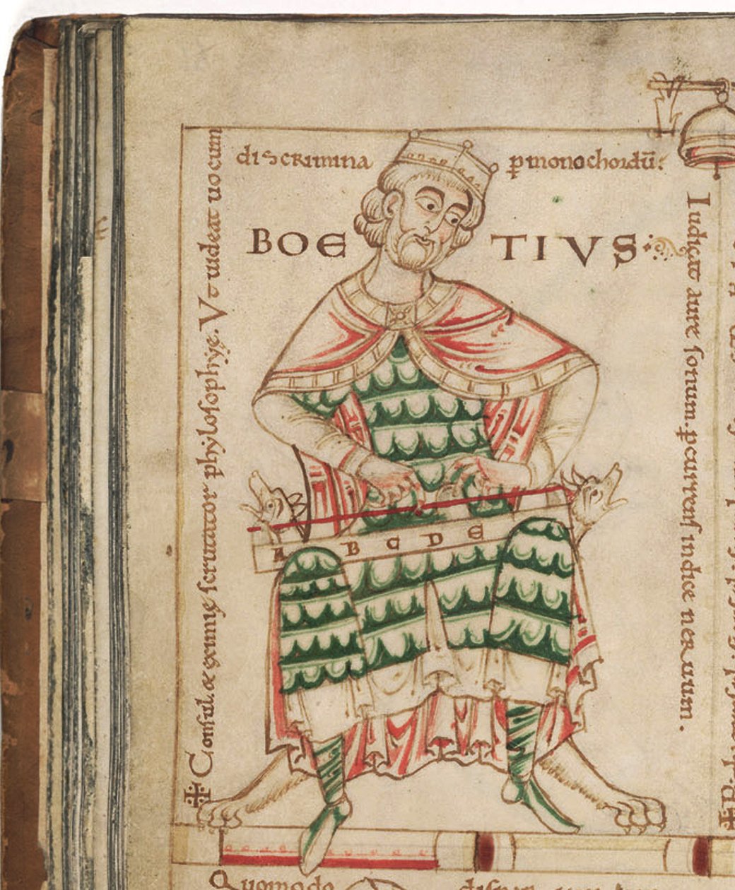 Anicius Manlius Severinus Boethius Fra: The Formation of Music av Boethius, 1100-tallet av Unbekannt