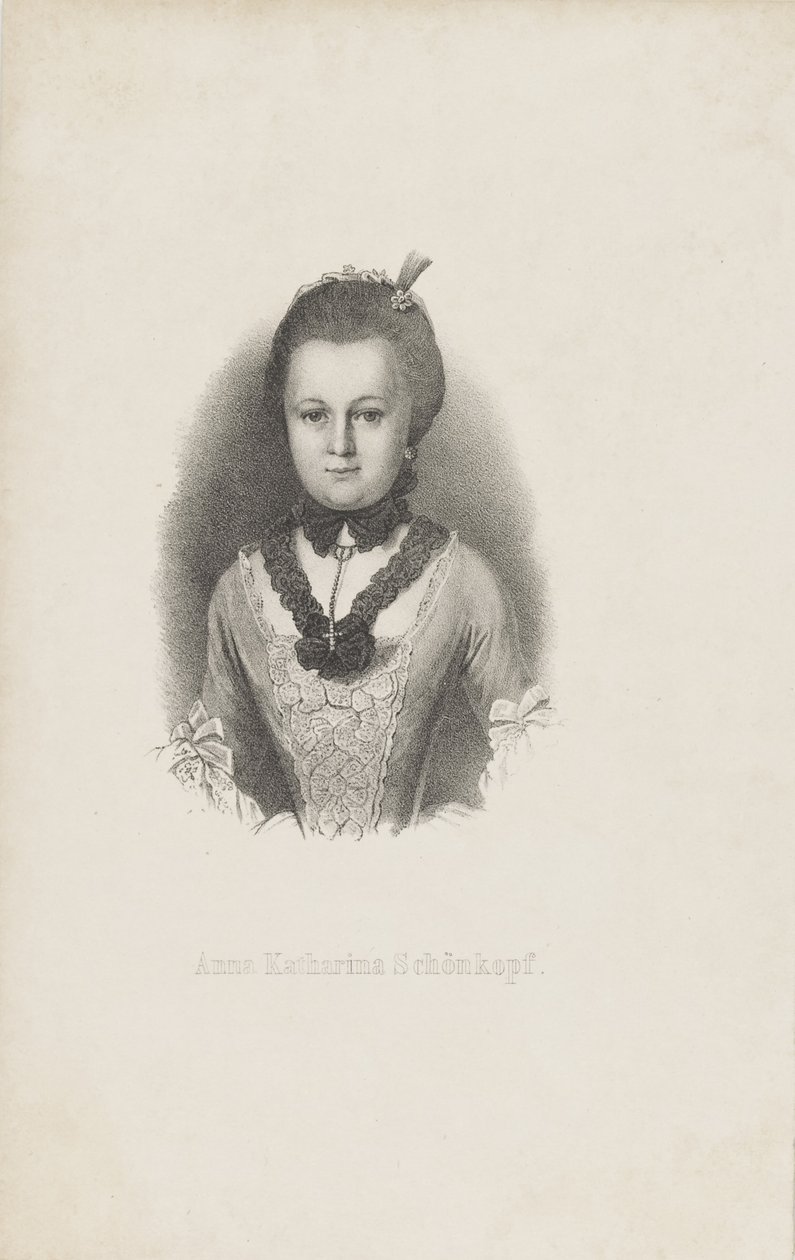 Anna Katharina Käthchen Schönkopf 1746-1810, rundt 1820. av Unbekannt