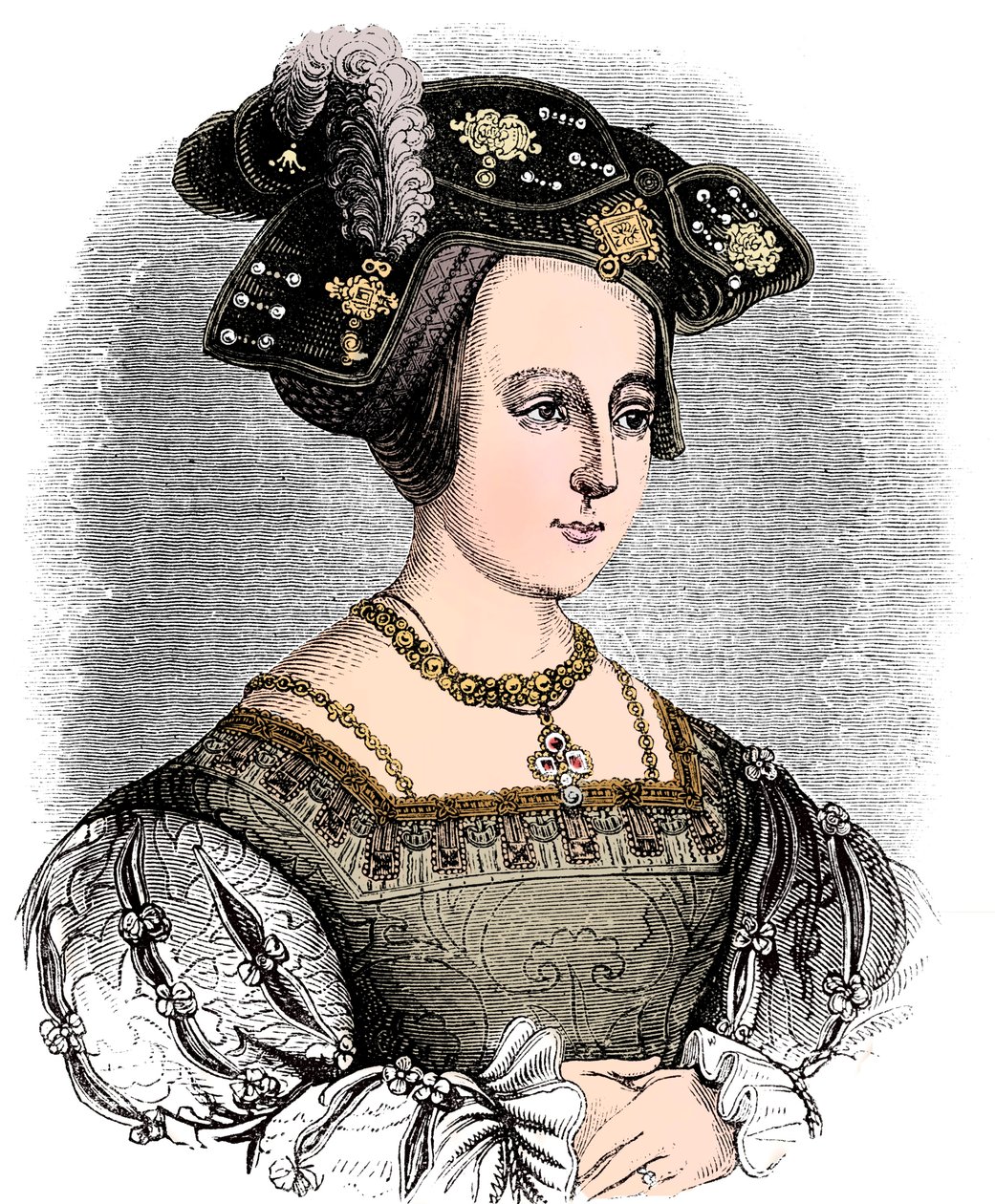 Anne Boleyn c1504-1536, andre kone til Henry VIII av England, c1880 av Unbekannt