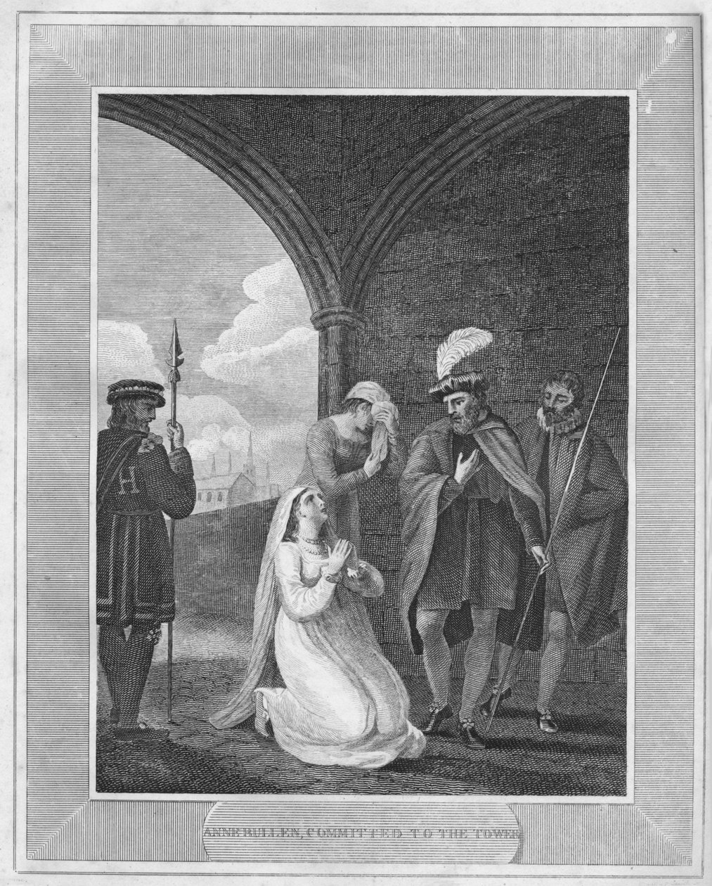 Anne Bullen, Forpliktet til tårnet, 1838 av Unbekannt