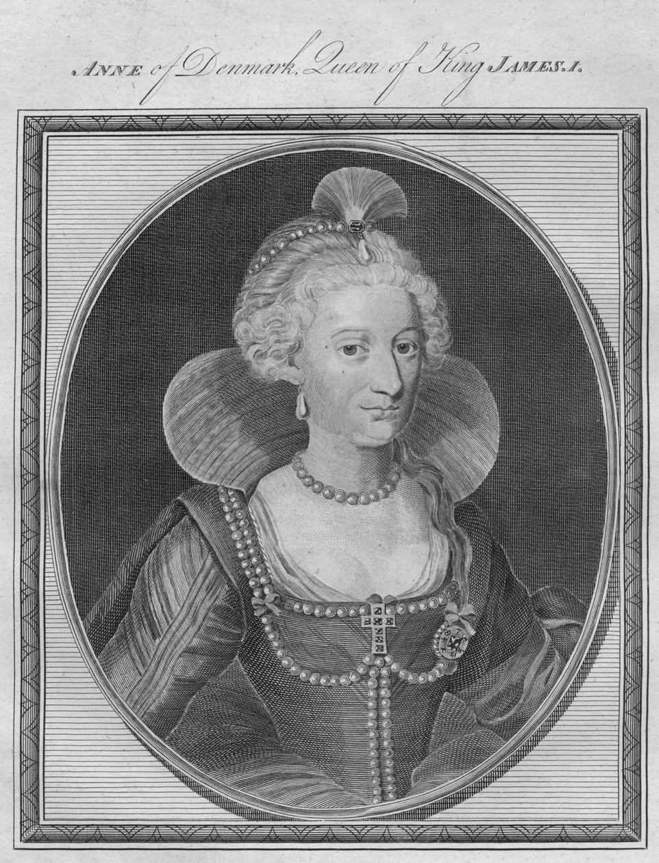 Anne av Danmark, dronning av kong James I, 1786. av Unbekannt