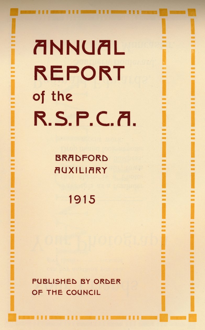 Årsrapport for R.S.P.C.A., 1916 av Unbekannt