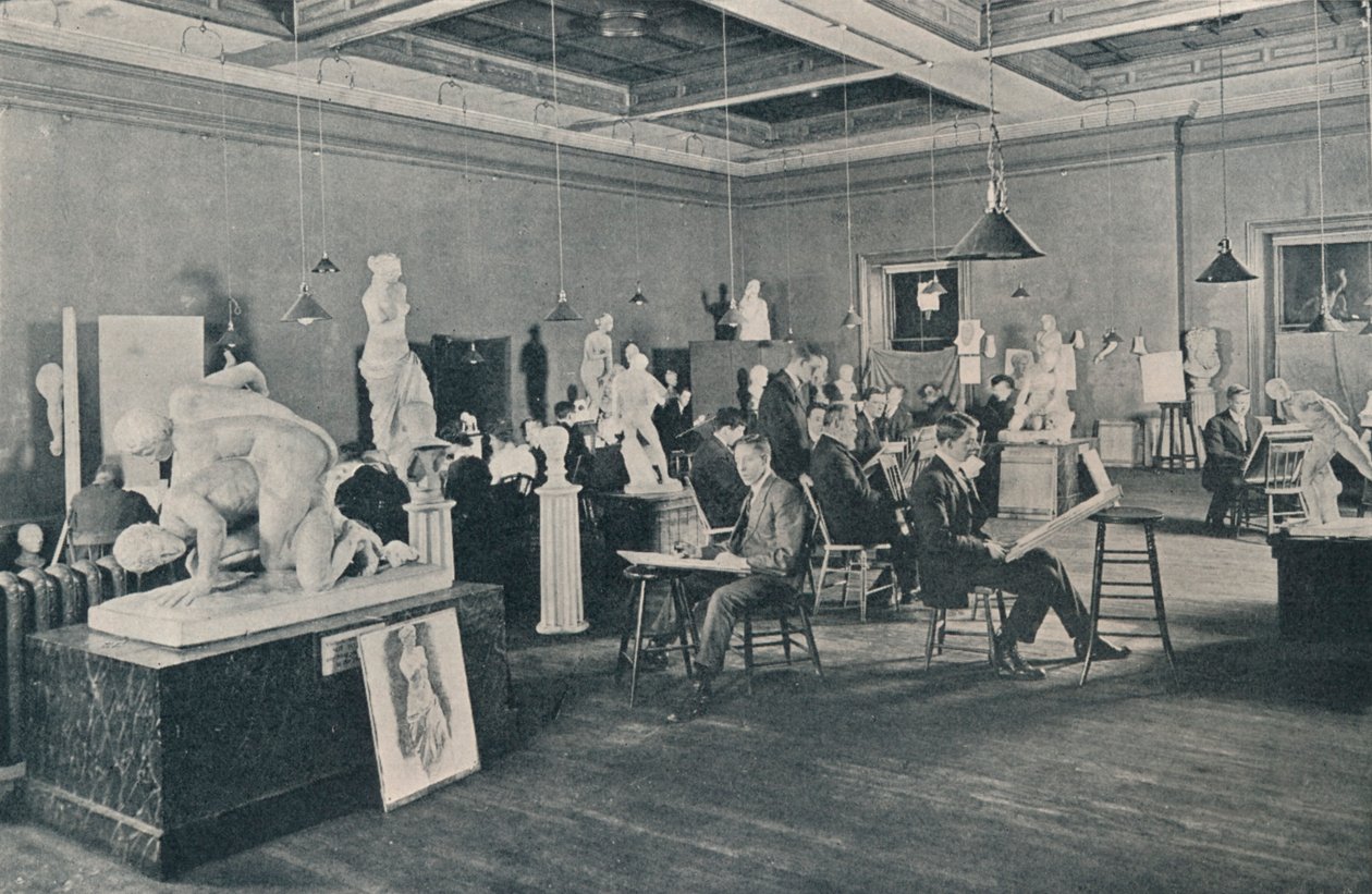 Antikk- og livskurs ved Ontario College of Art, Toronto, c1913 av Unbekannt