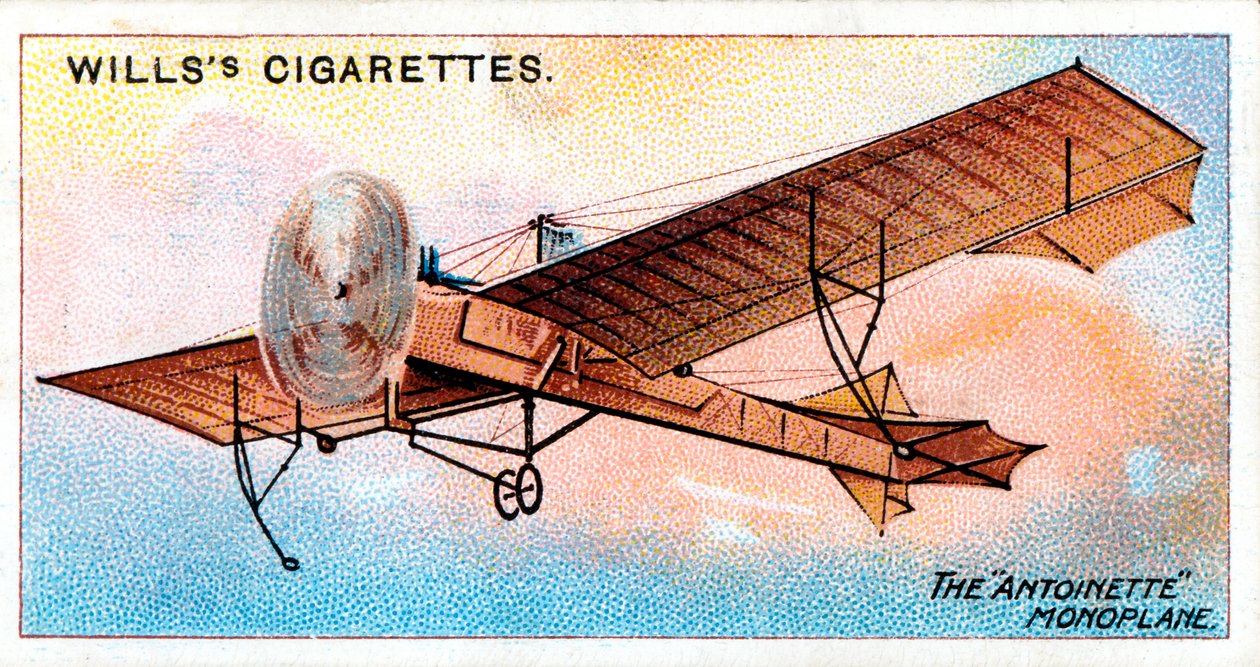 Antoinette monoplan av den franske flygeren Hubert Latham, c1910 av Unbekannt