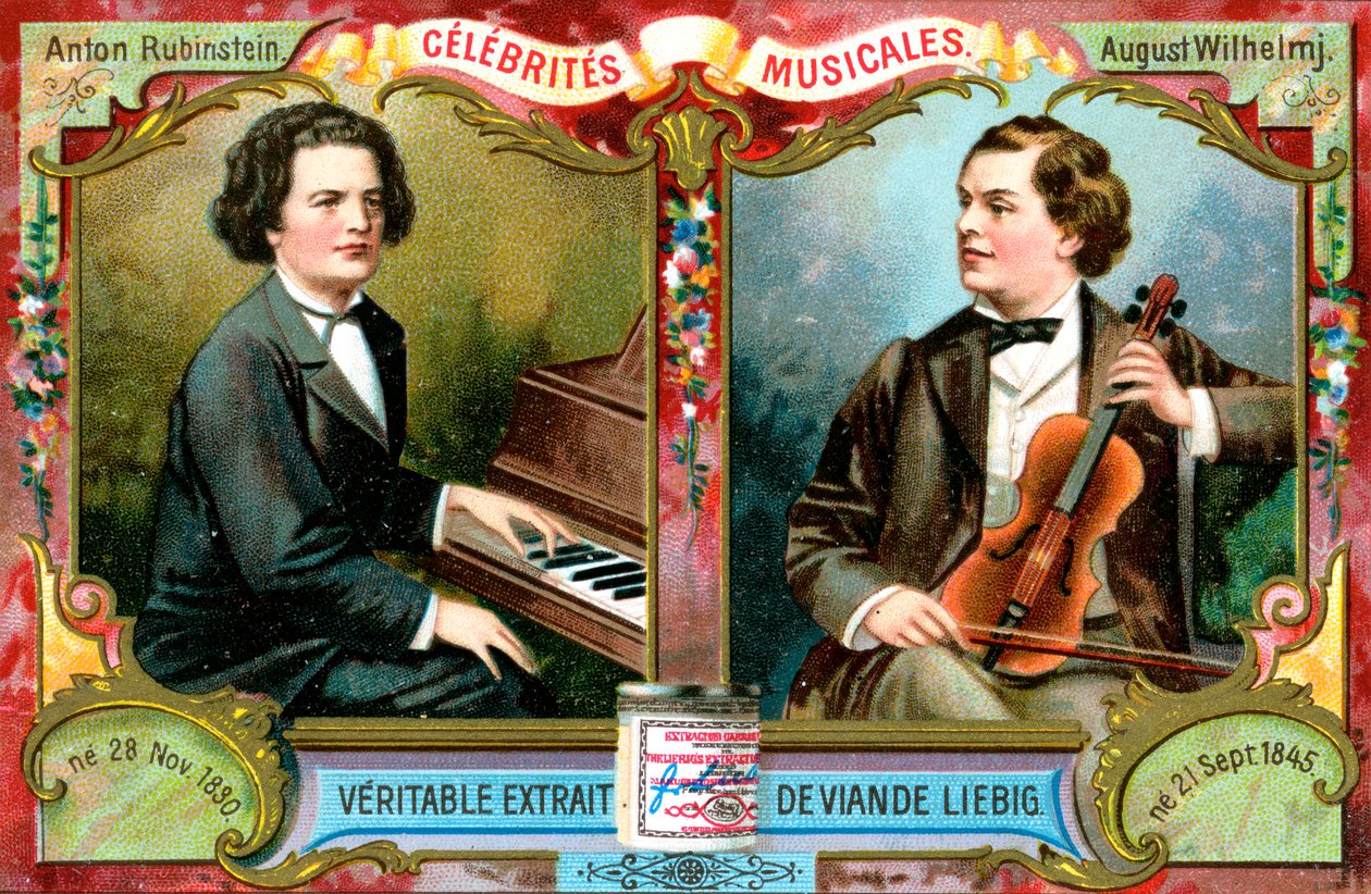 Anton Rubinstein og August Wilhelmj, c1900 av Unbekannt