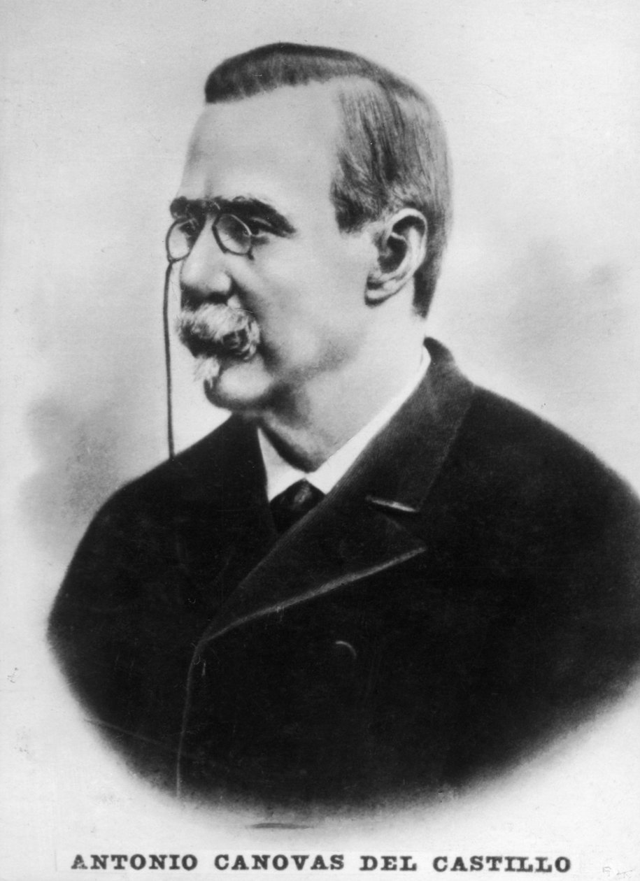 Antonio Canovas del Castillo, spansk statsminister, c1910 av Unbekannt