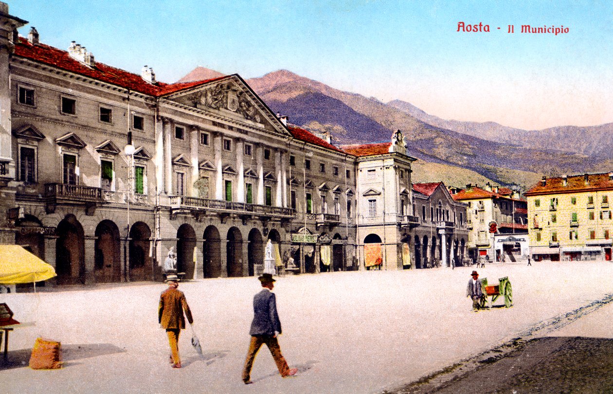 Aosta - Rådhuset, 1900-tallet av Unbekannt