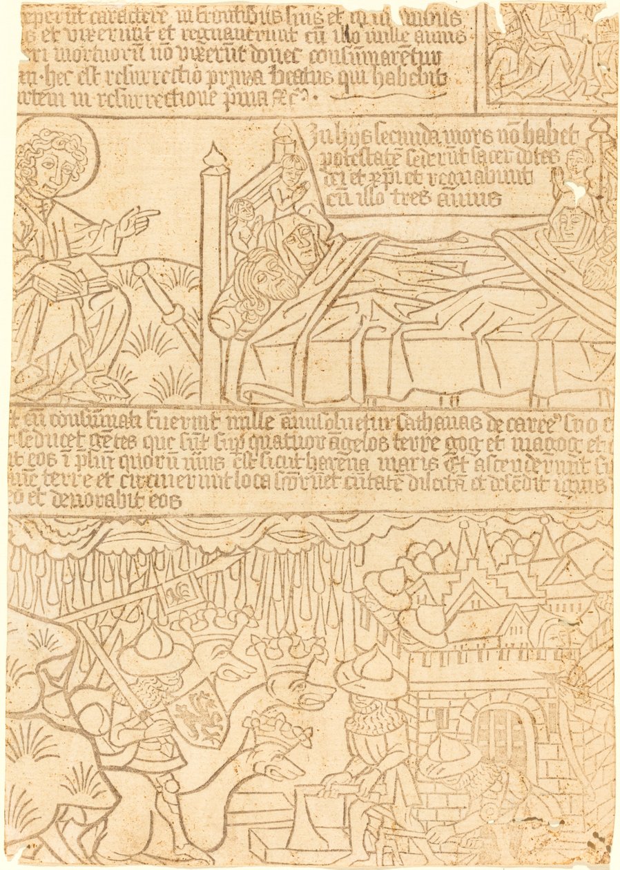 Apocalypse of John, Leaf 42, ca. 1465. av Unbekannt