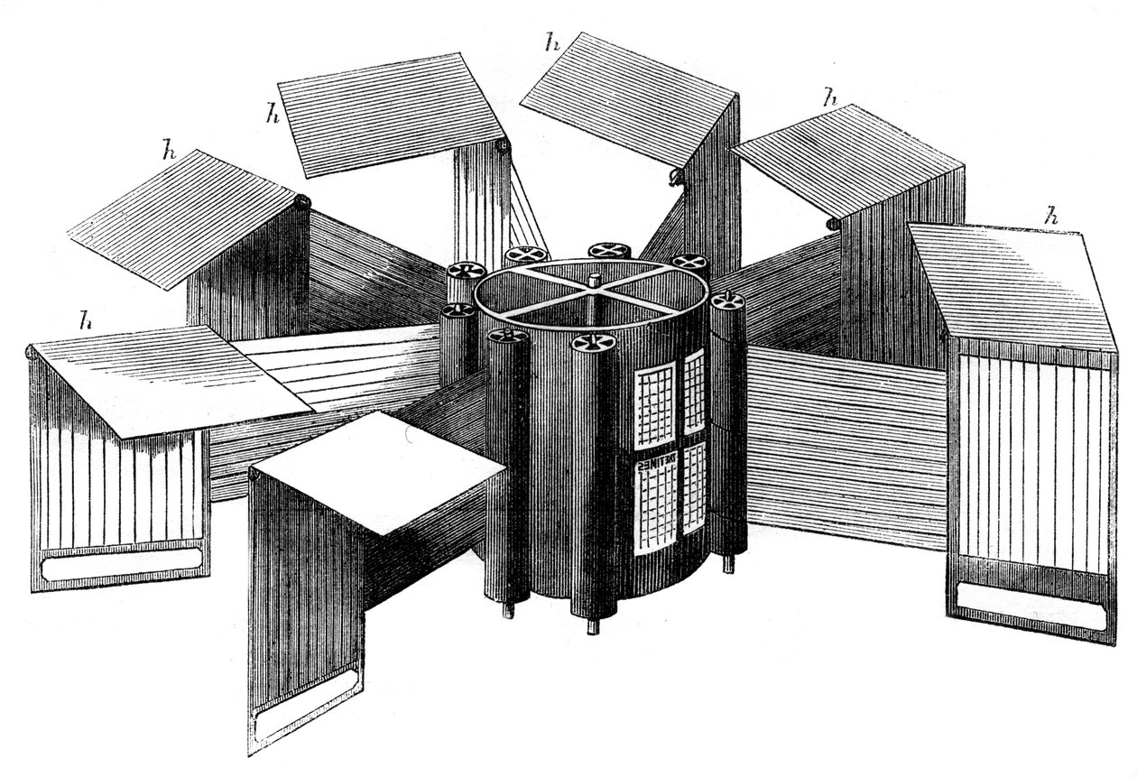 Applegaths Times vertikal trykkemaskin, 1866 av Unbekannt