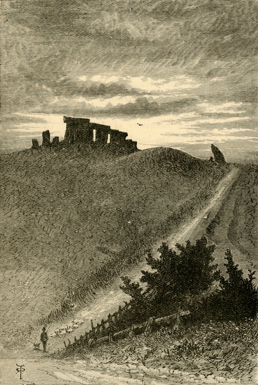 Tilnærming til Stonehenge fra øst, 1898. av Unbekannt