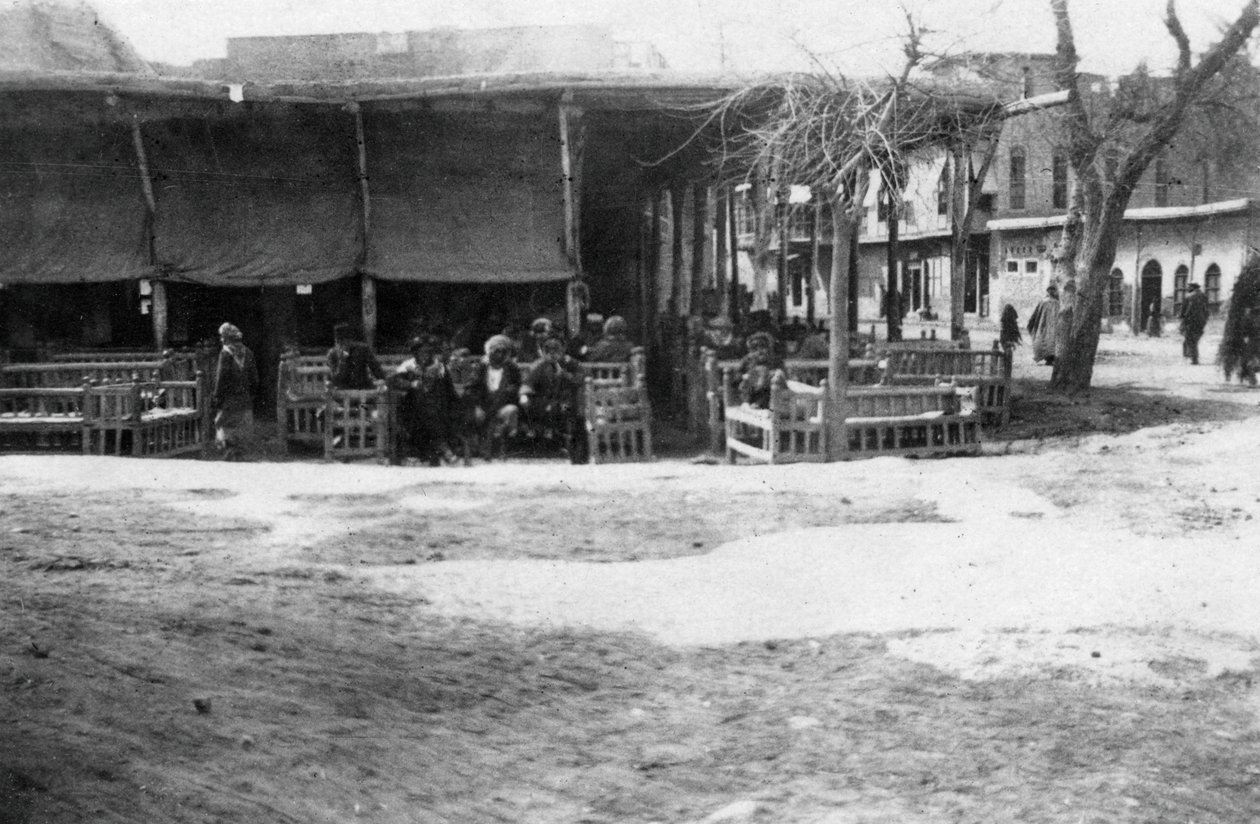 Arabisk kaffebar, Bagdad, Mesopotamia, WWI, 1918 av Unbekannt