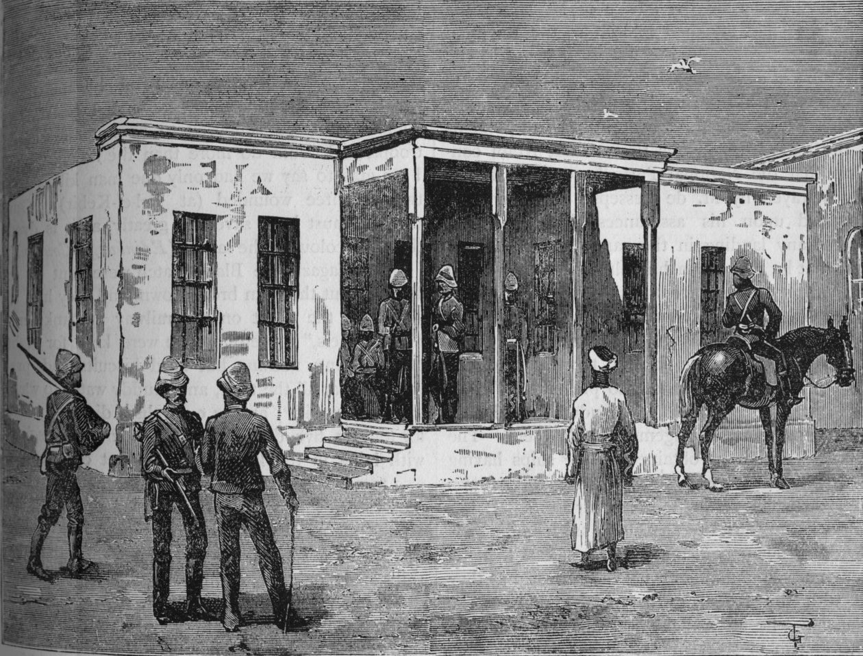 Arabis fengsel i Abbassieh-kasernen, c1882 av Unbekannt