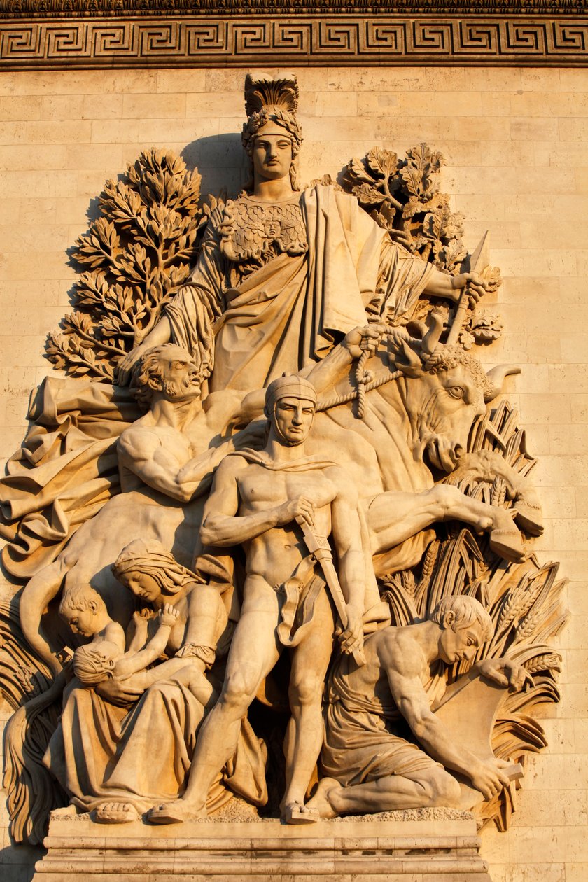 Arc de Triomphe-skulpturen: Triumfen av Antoine Etex (1810), Paris, Frankrike av Unbekannt