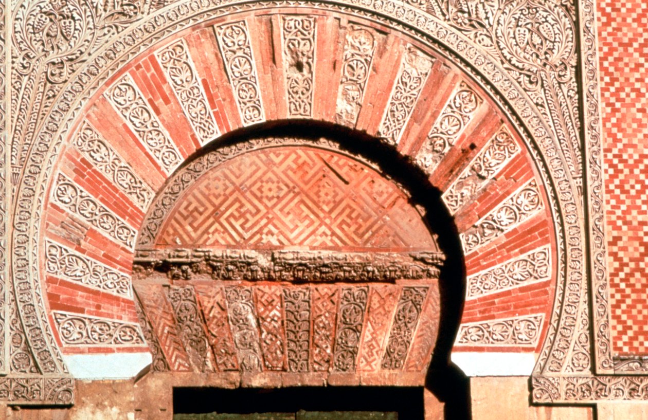 Bue over inngangen, vestfasade, Grand Mosque, Cordoba, Spania, 8.-11. århundre av Unbekannt