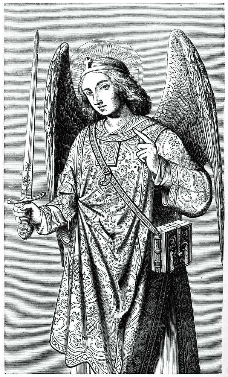 Erkeengelen St Michael, 1870 av Unbekannt