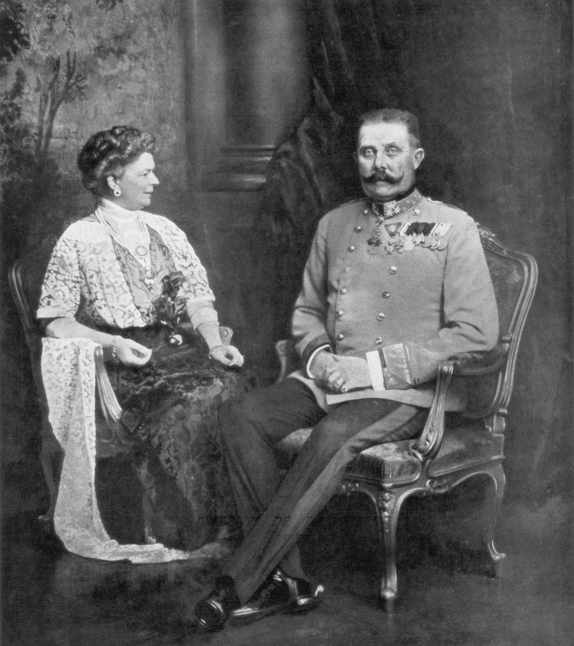 Erkehertug Franz Ferdinand av Østerrike og Sophie, hertuginne av Hohenberg, 1914, 1926 av Unbekannt