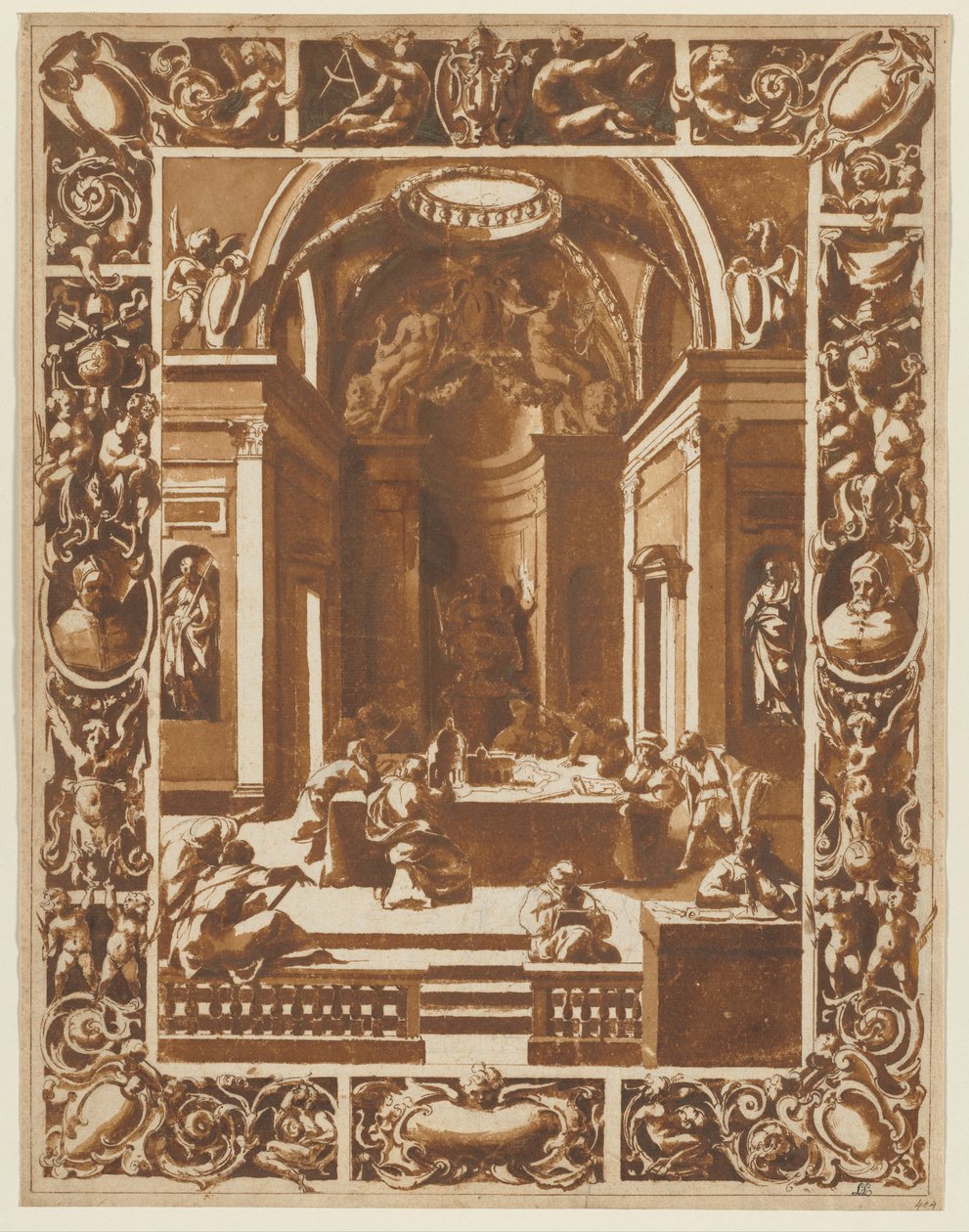 Arkitektkonferanse, ca. 1622. av Unbekannt