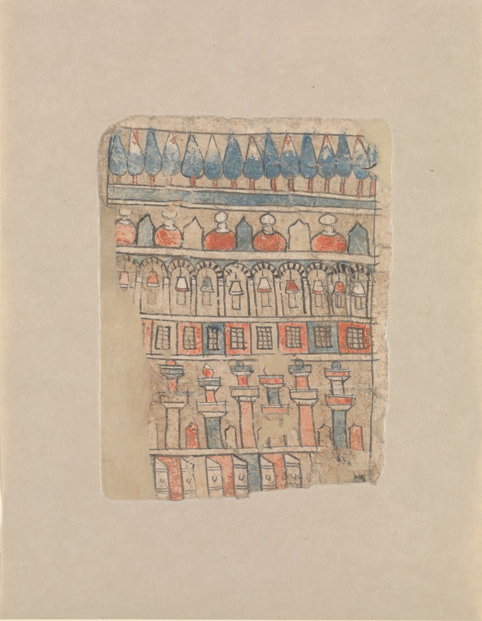 Arkitektonisk scene, 1500-tallet. av Unbekannt