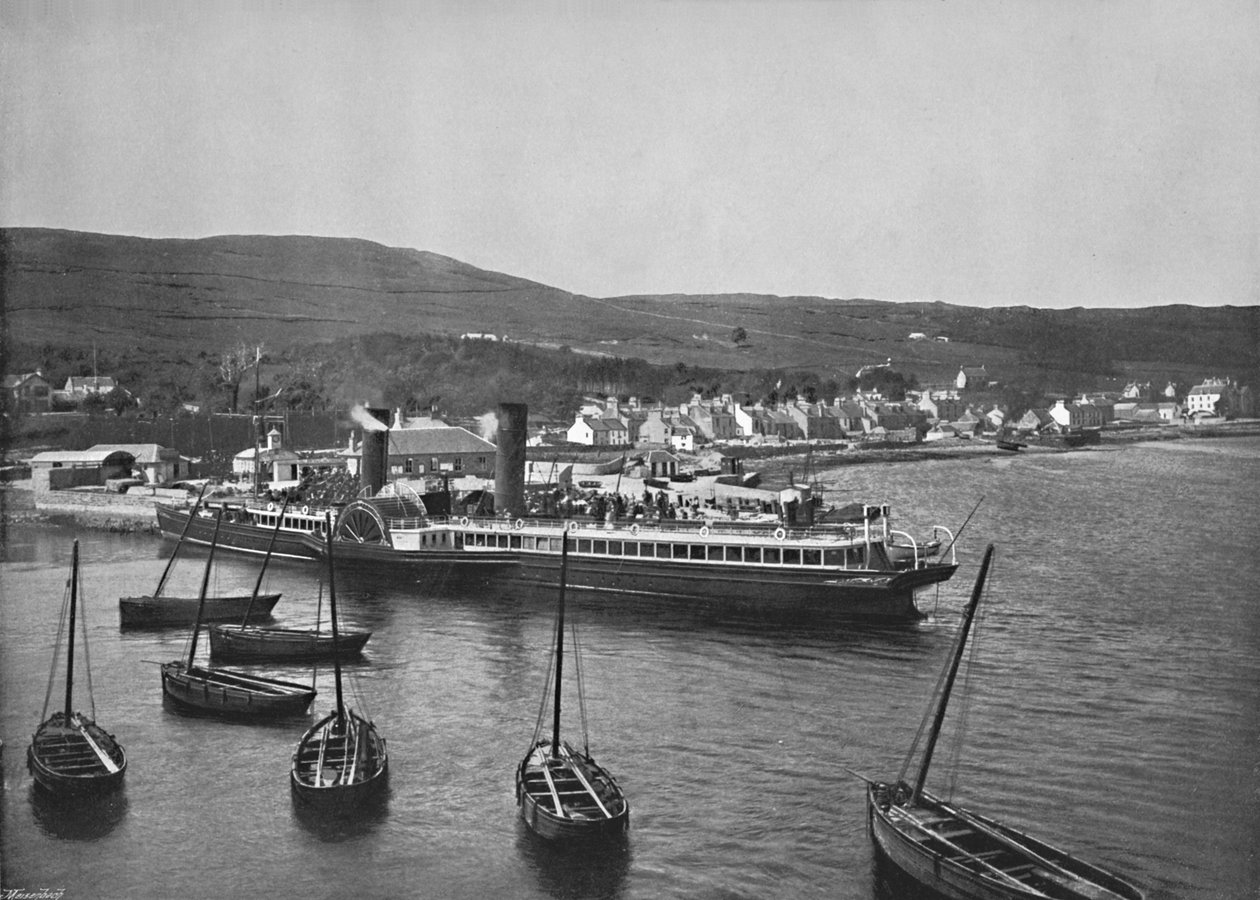 Ardrishaig - The Steamer Columba ved Ardrishaig Quay, 1895 av Unbekannt
