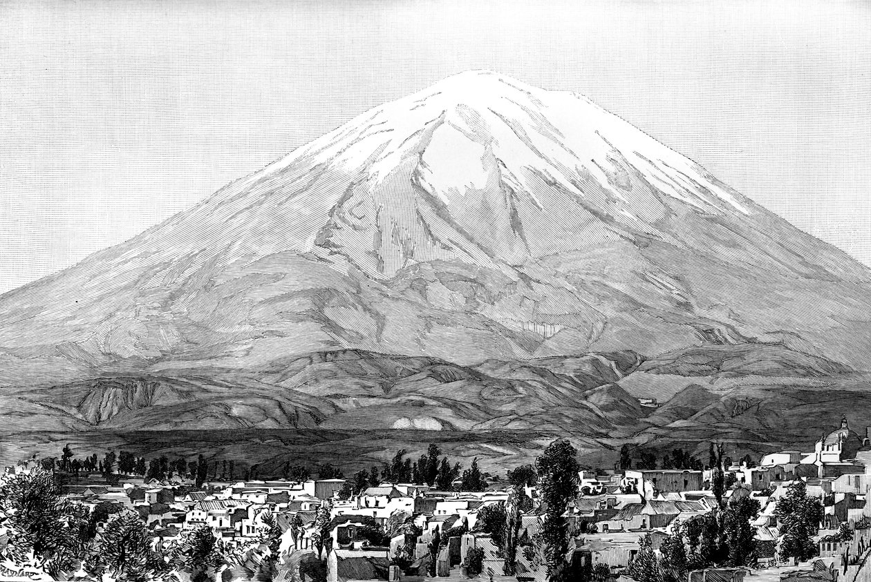 Arequipa og Mount Misti, Peru, 1895 av Unbekannt