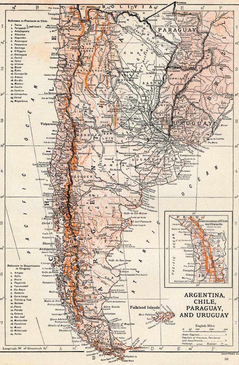 Argentina, Chile, Paraguay og Uruguay av Unbekannt