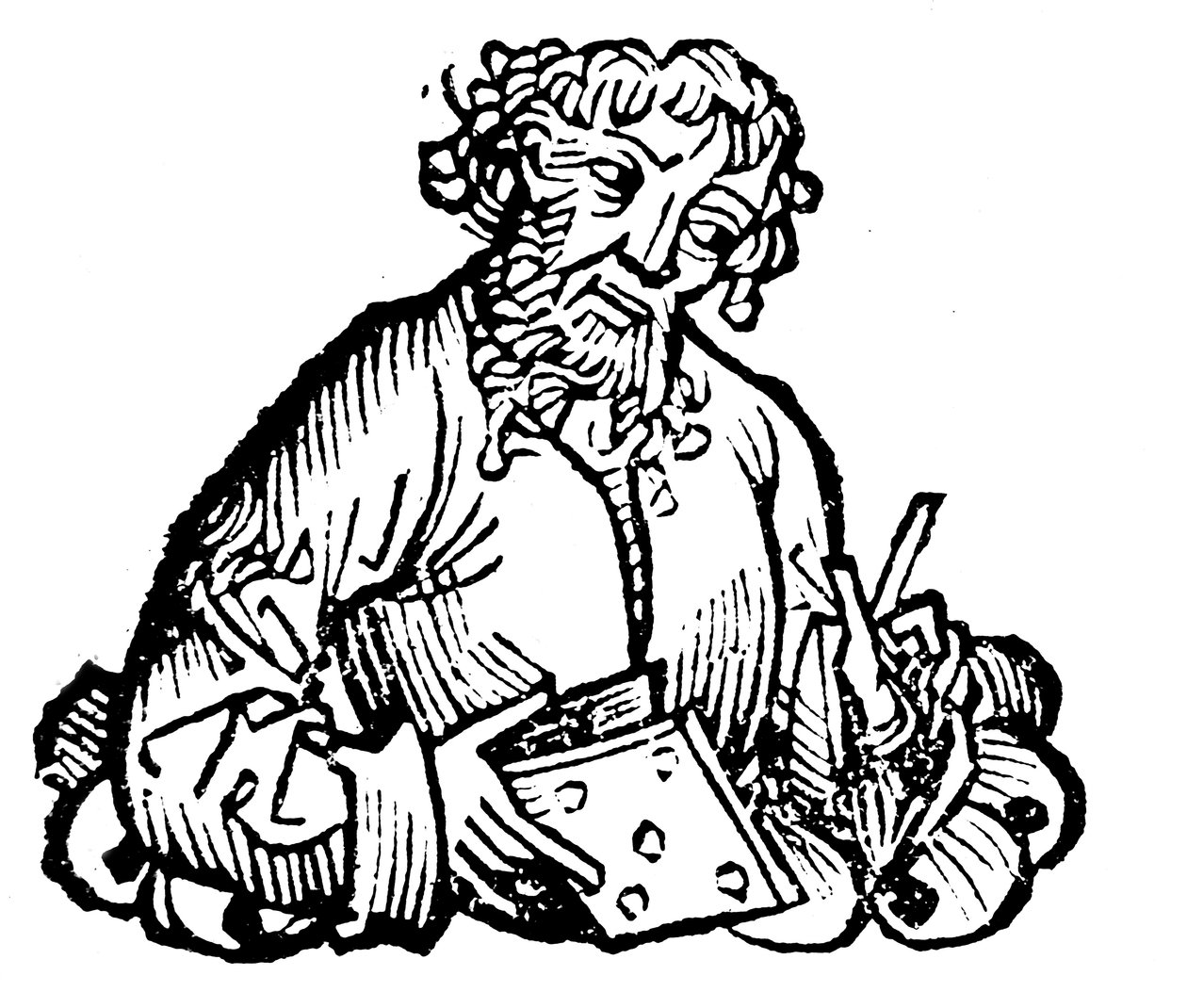 Aristarchos fra Samos fl 260 f.Kr., alexandrinsk astronom, 1493 av Unbekannt