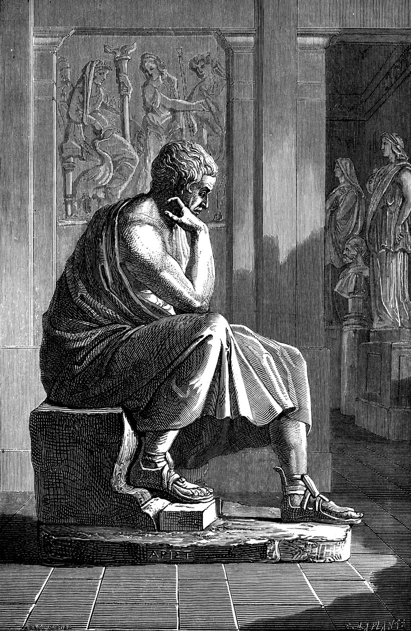 Aristoteles 384-322 f.Kr., antikkens gresk filosof og vitenskapsmann av Unbekannt
