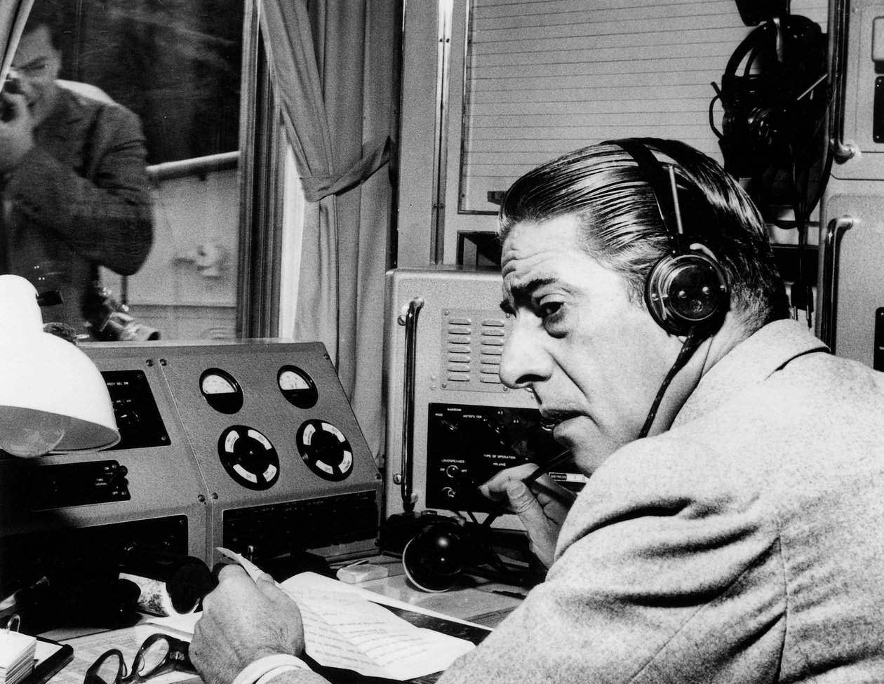 Aristotle Onassis på yachten hennes av Unbekannt