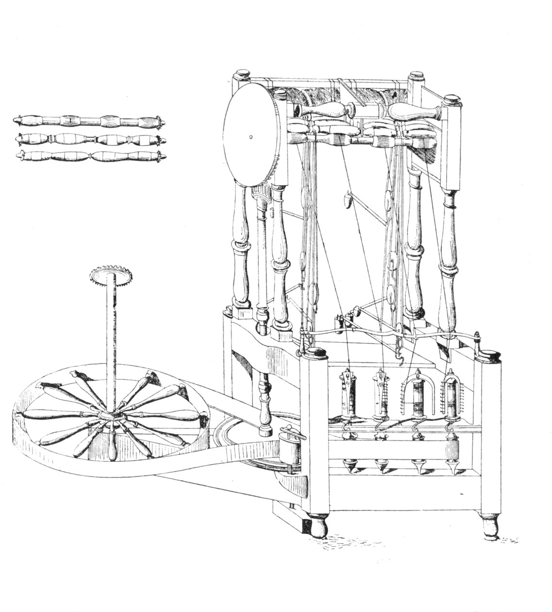 Arkwrights Spinning Jenny, 1769, 1769, 1904 av Unbekannt