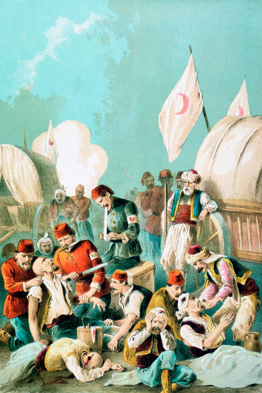 Arm blir amputert uten bedøvelse, russisk-tyrkisk krig, 1877 av Unbekannt