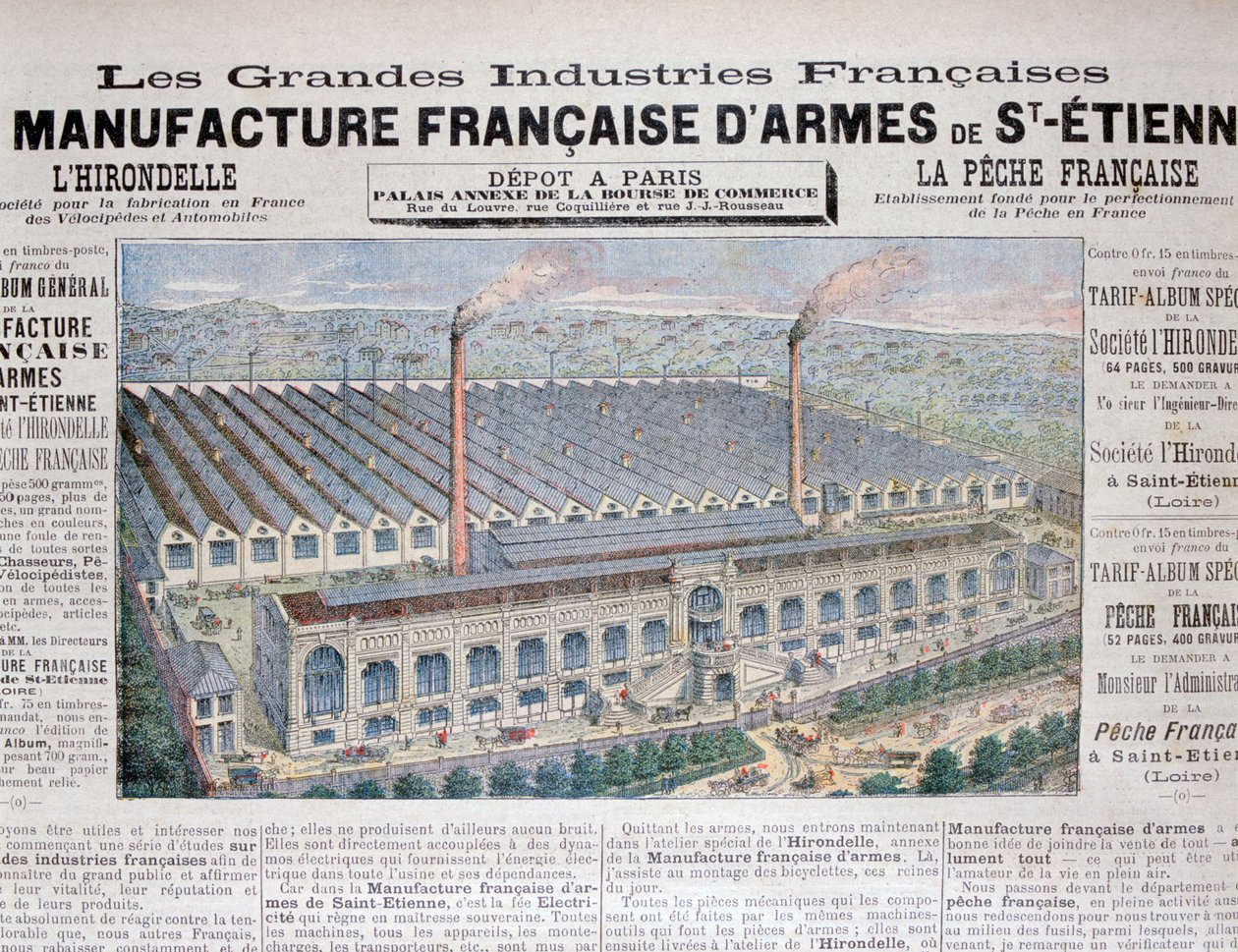 Våpenproduksjonsindustri, St Etienne, 1896 av Unbekannt