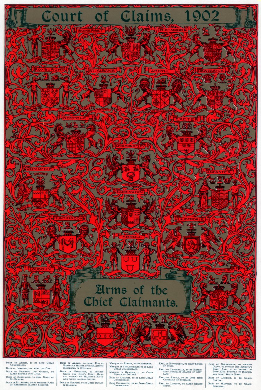 Arms of the chief claimants, 1902 av Unbekannt