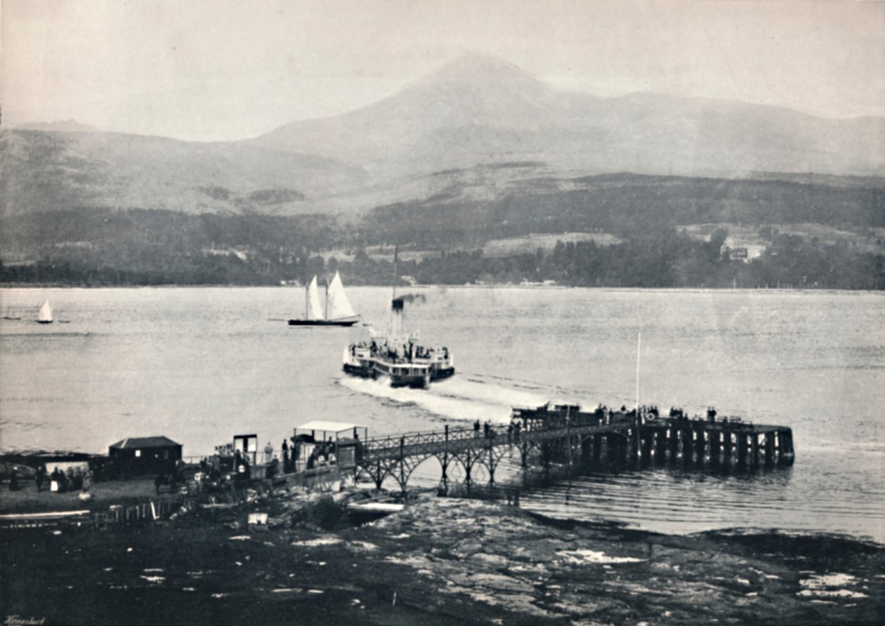 Arran - Brodick Pier og Goatfell, 1895 av Unbekannt
