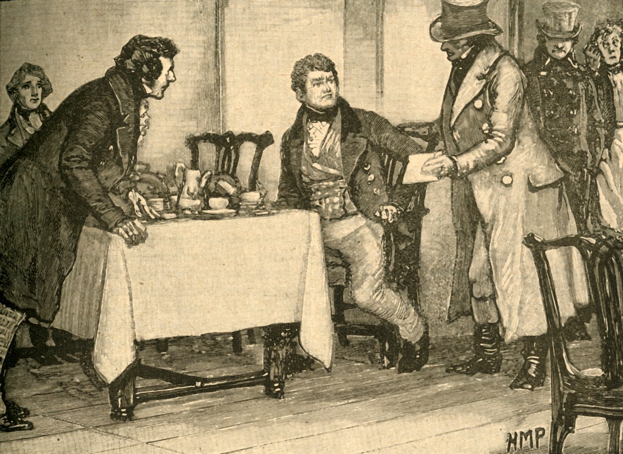 Arrestasjon av irsk politiker og parlamentsmedlem Daniel OConnell, 1830 c1890. av Unbekannt