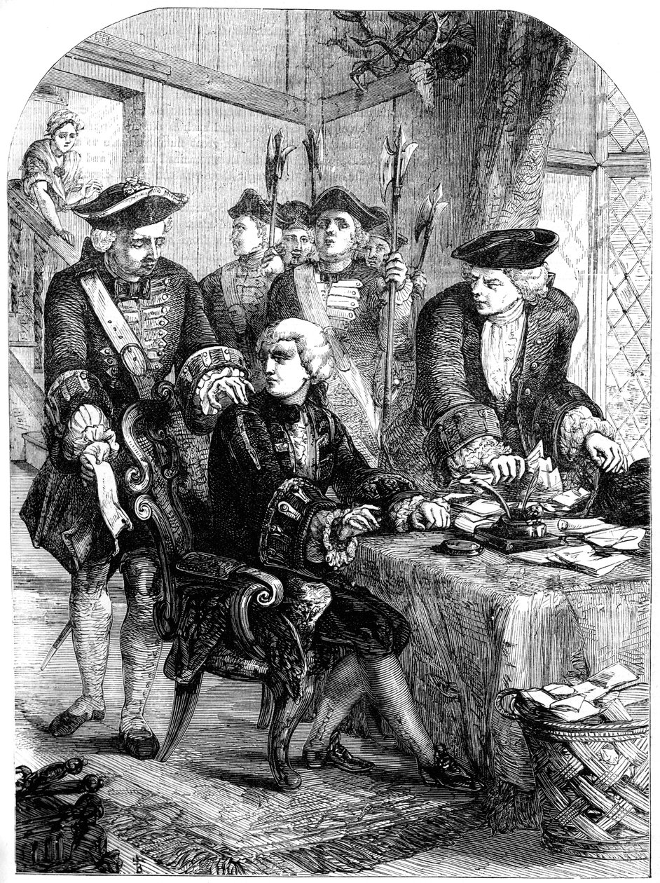 Arrestasjon av Sir William Wyndham, c1715, 1800-tallet av Unbekannt
