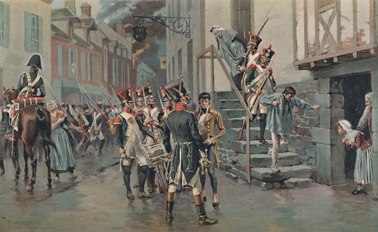 Arresterende desertører, 1896 av Unbekannt