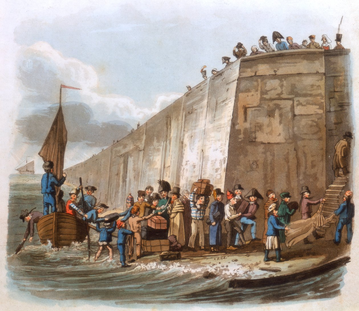 Ankomst til Calais, 1816 av Unbekannt