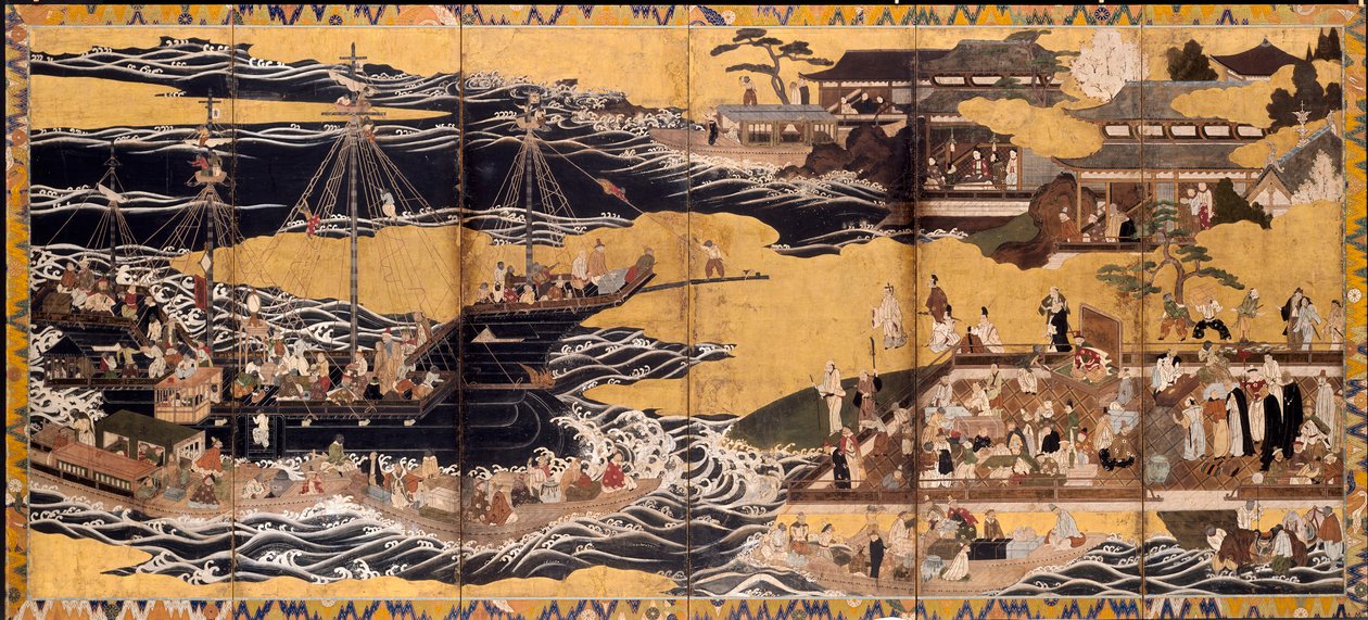 Ankomsten til de sørlige barbarene, ca. 1600. av Unbekannt