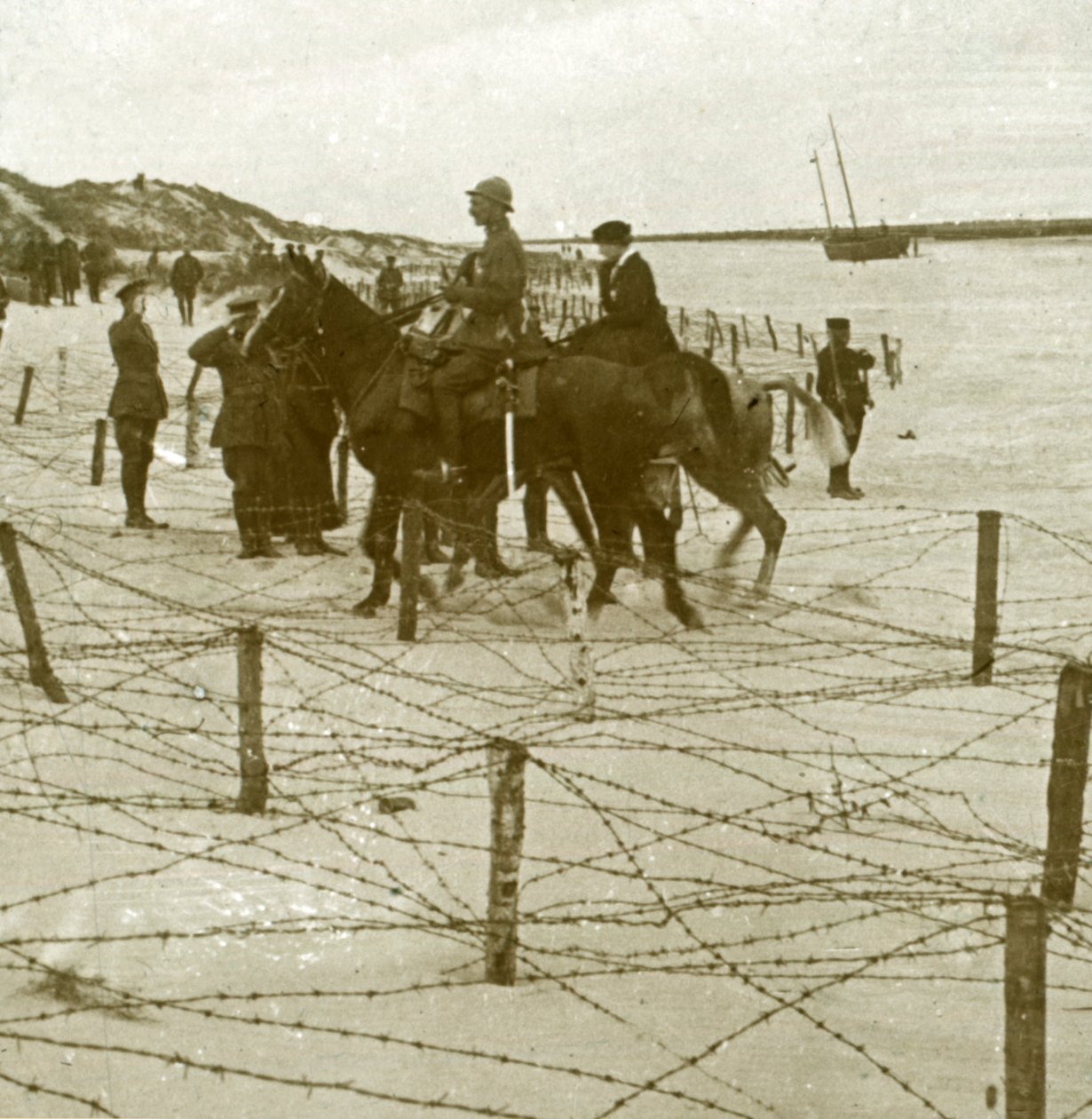 Ankomst til La Panne, Flandern, Belgia, c1914-c1918 av Unbekannt