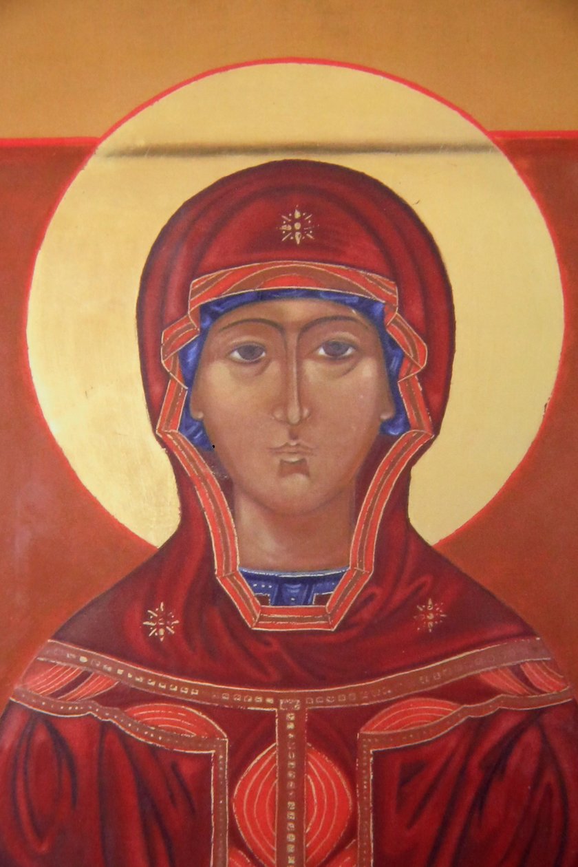 Ars-sur-Formans, Ain, Frankrike - Ars-sur-Fromans. Sanctuary-helligdommen til Jean-Marie Vianney (Cure d'Ars). Jomfru Maria-ikon. av Unbekannt